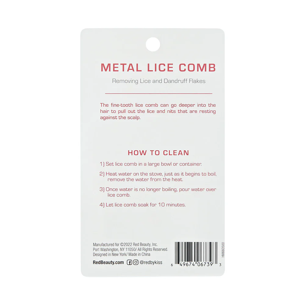 RED by KISS Metal Lice Comb - Image 4