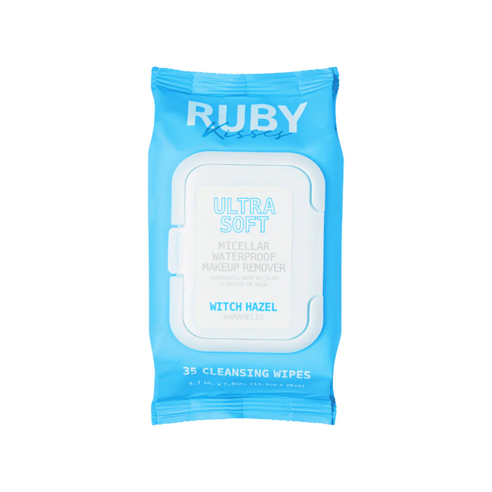 Ruby Kisses Micellar Waterproof  Makeup Removing Wipes - Witch Hazel - Image 3