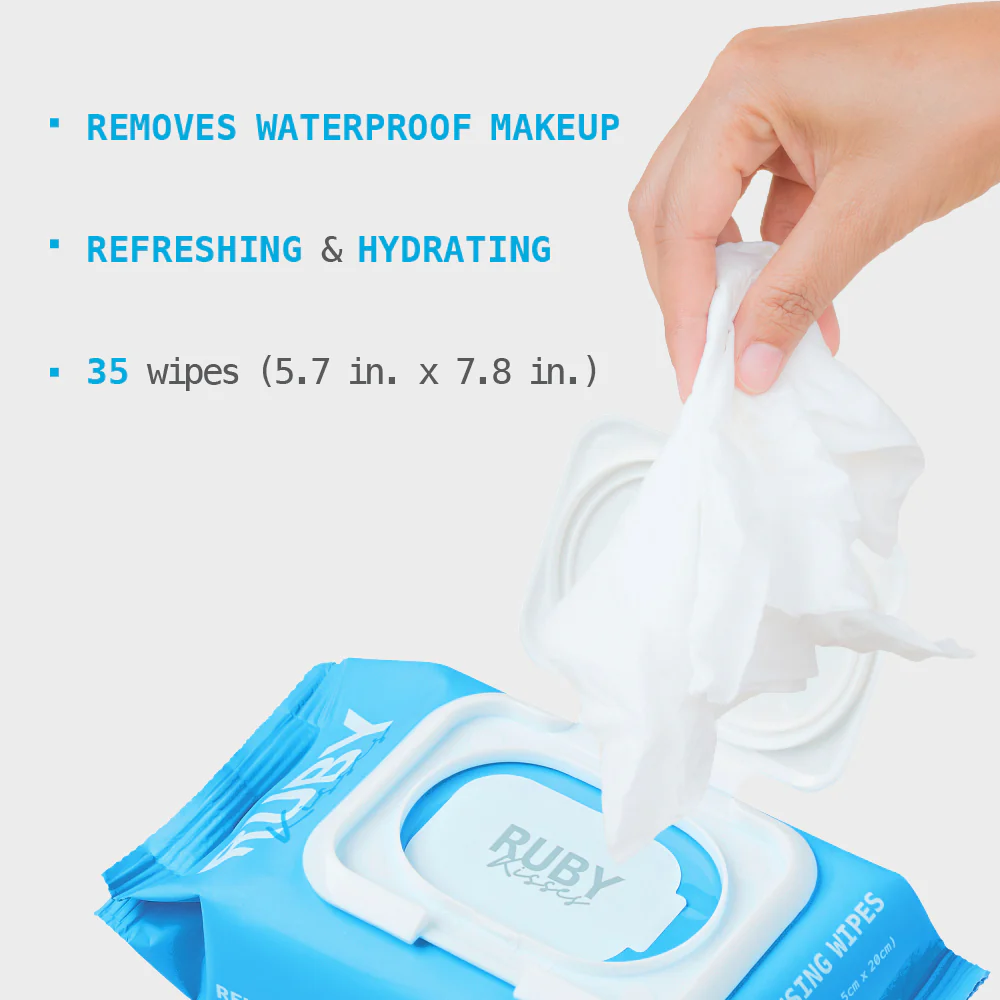 Ruby Kisses Micellar Waterproof  Makeup Removing Wipes - Witch Hazel - Image 4