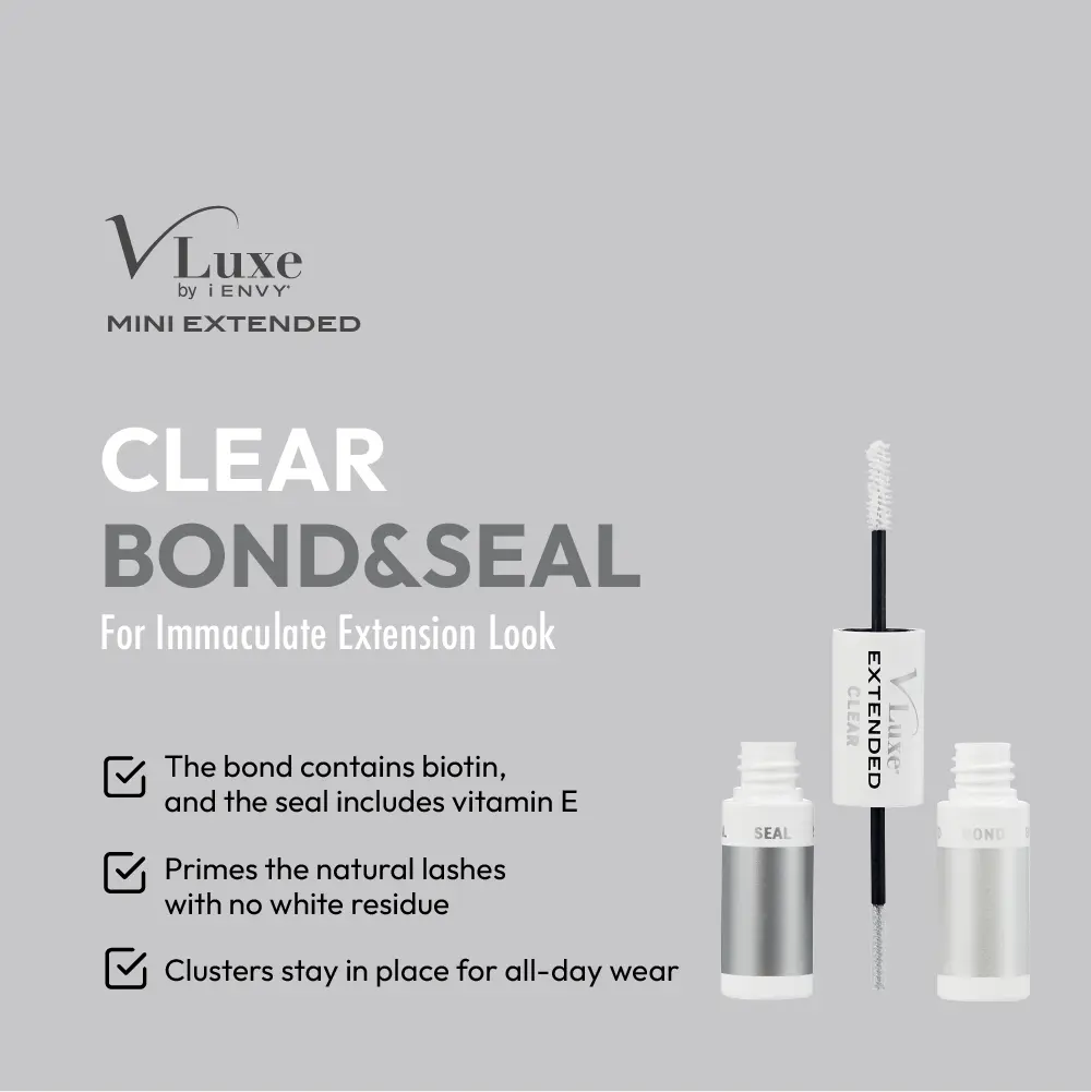 VLuxe By i•ENVY Mini Bond & Seal Lash Glue – Dual-Ended, Waterproof Adhesive with Biotin & Vitamin E for Lash Extensions & Clusters - Image 10