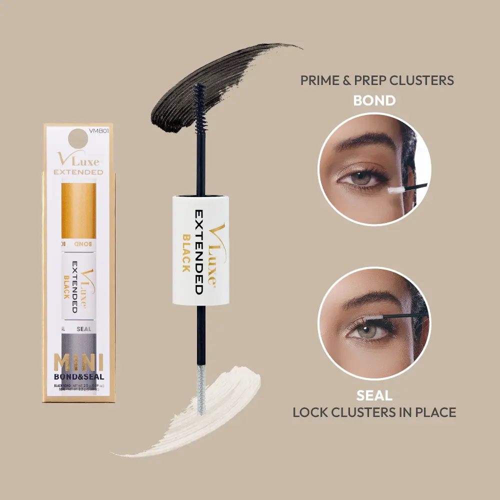 VLuxe By i•ENVY Mini Bond & Seal Lash Glue – Dual-Ended, Waterproof Adhesive with Biotin & Vitamin E for Lash Extensions & Clusters - Image 5