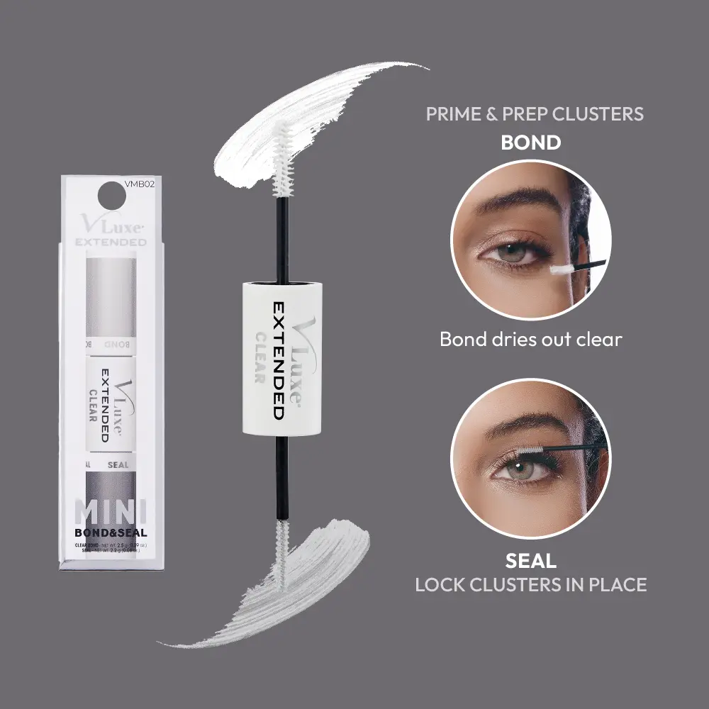 VLuxe By i•ENVY Mini Bond & Seal Lash Glue – Dual-Ended, Waterproof Adhesive with Biotin & Vitamin E for Lash Extensions & Clusters - Image 6