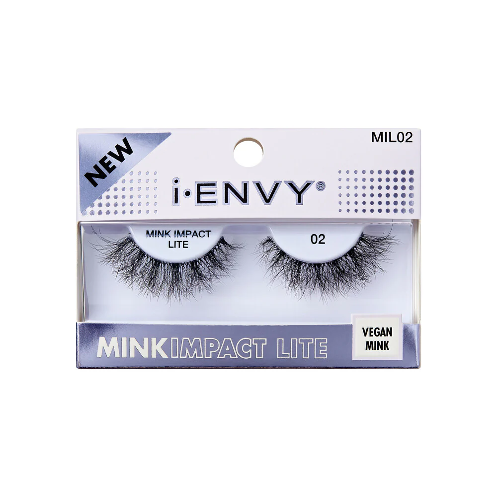 I-ENVY Mink Impact Lite Clear Band Vegan Faux Mink Strip Lash - Image 11