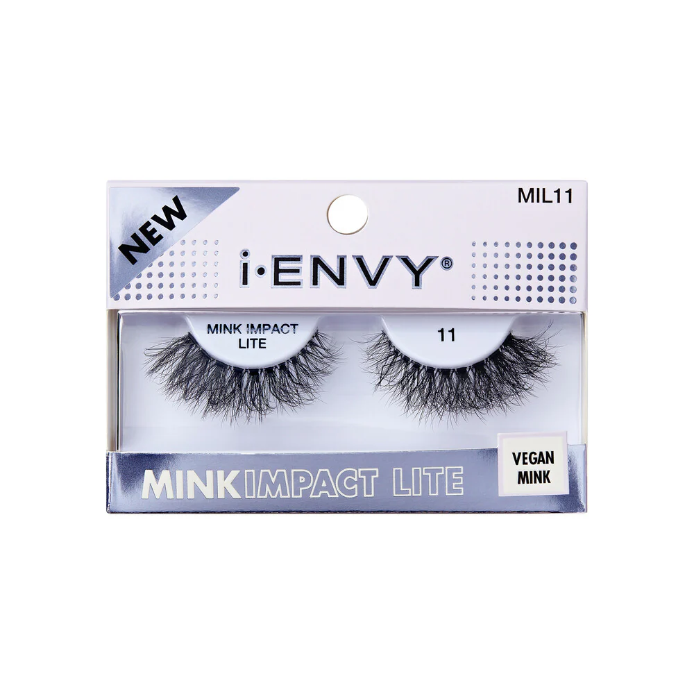 I-ENVY Mink Impact Lite Clear Band Vegan Faux Mink Strip Lash - Image 110