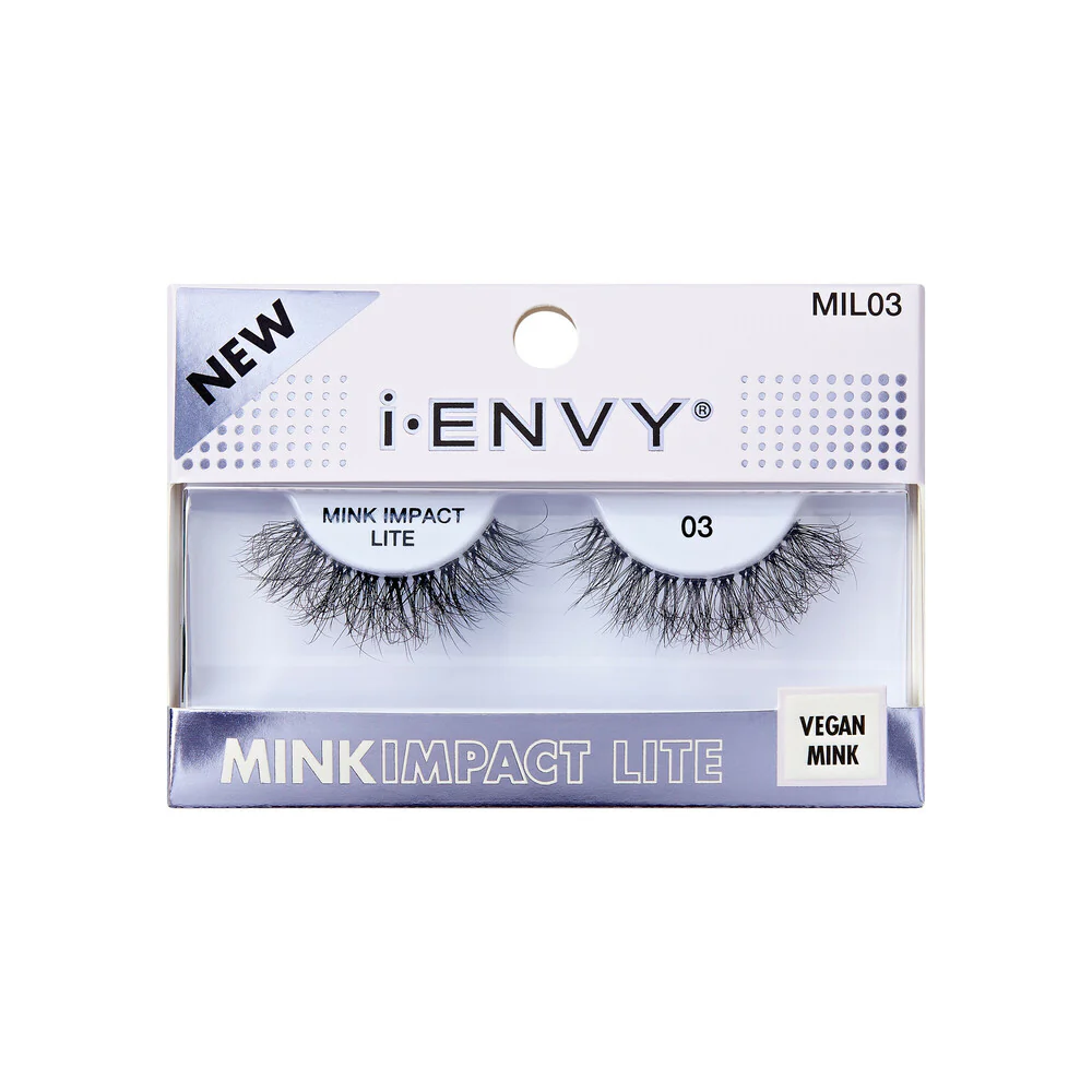 I-ENVY Mink Impact Lite Clear Band Vegan Faux Mink Strip Lash - Image 22