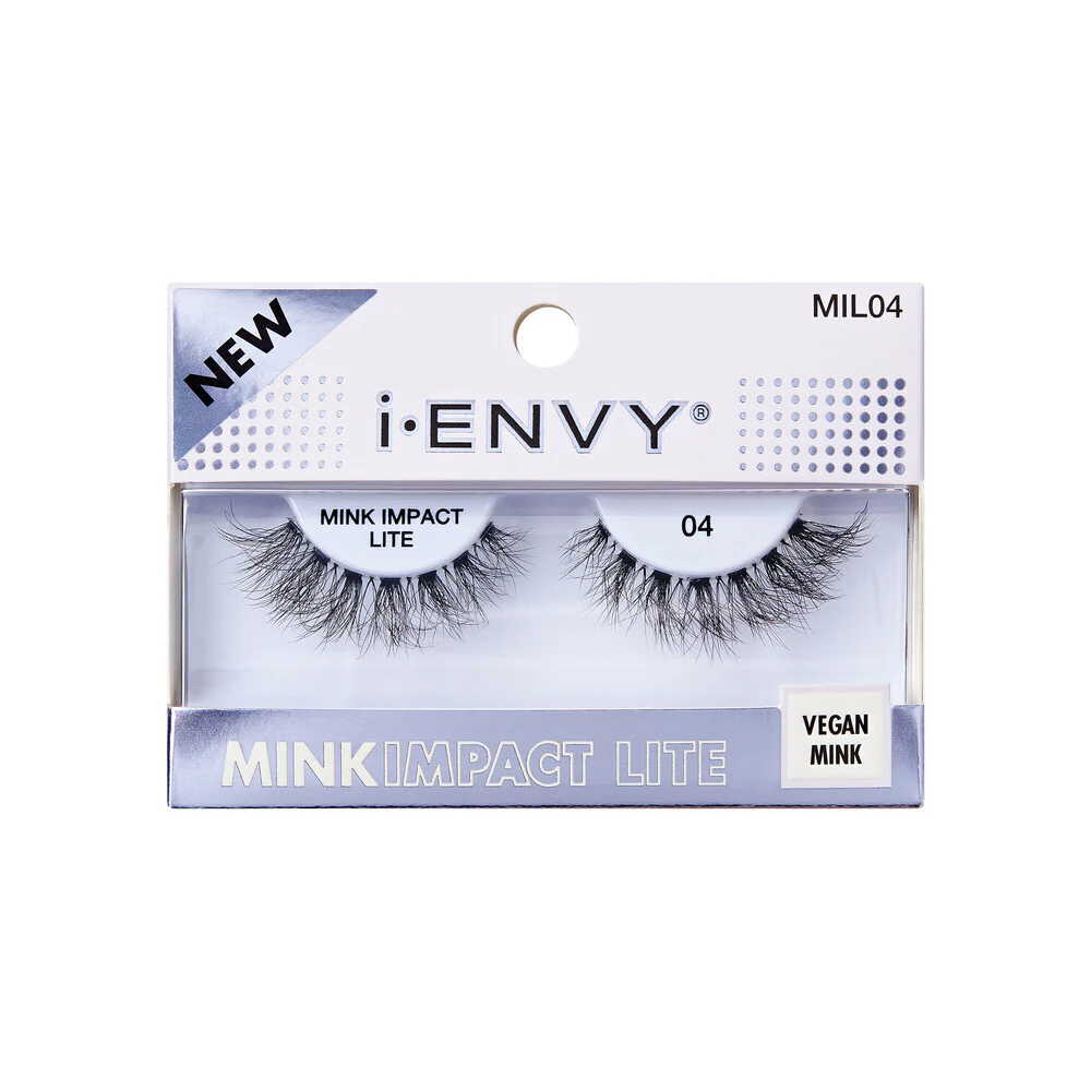 I-ENVY Mink Impact Lite Clear Band Vegan Faux Mink Strip Lash - Image 33