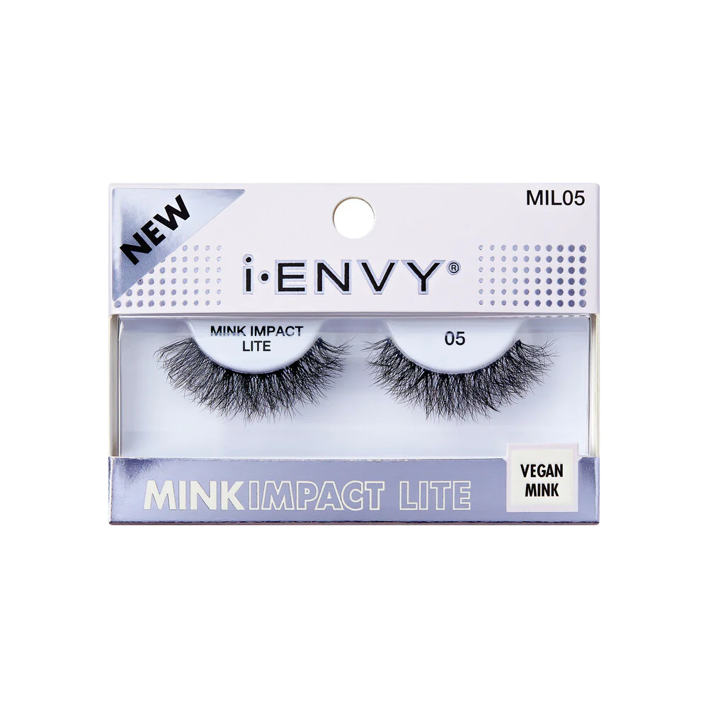 I-ENVY Mink Impact Lite Clear Band Vegan Faux Mink Strip Lash - Image 44