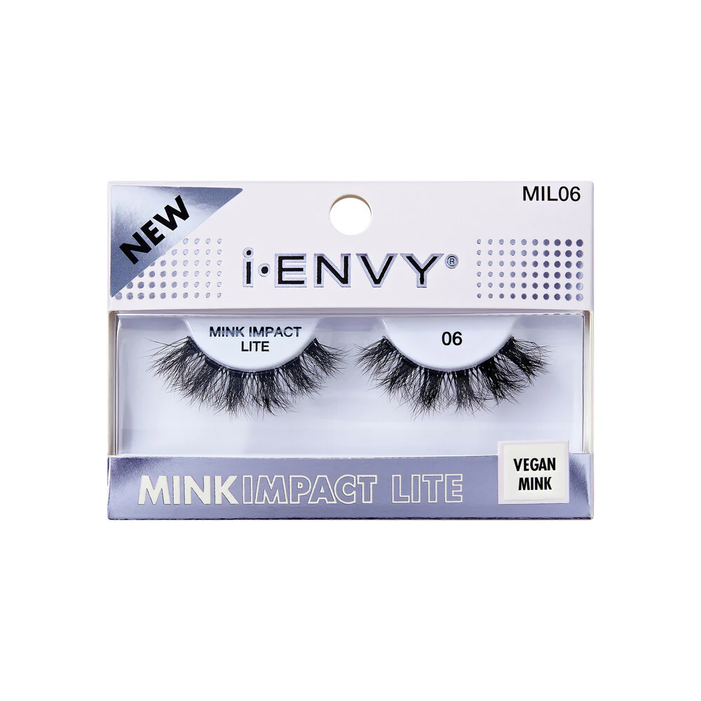 I-ENVY Mink Impact Lite Clear Band Vegan Faux Mink Strip Lash - Image 55