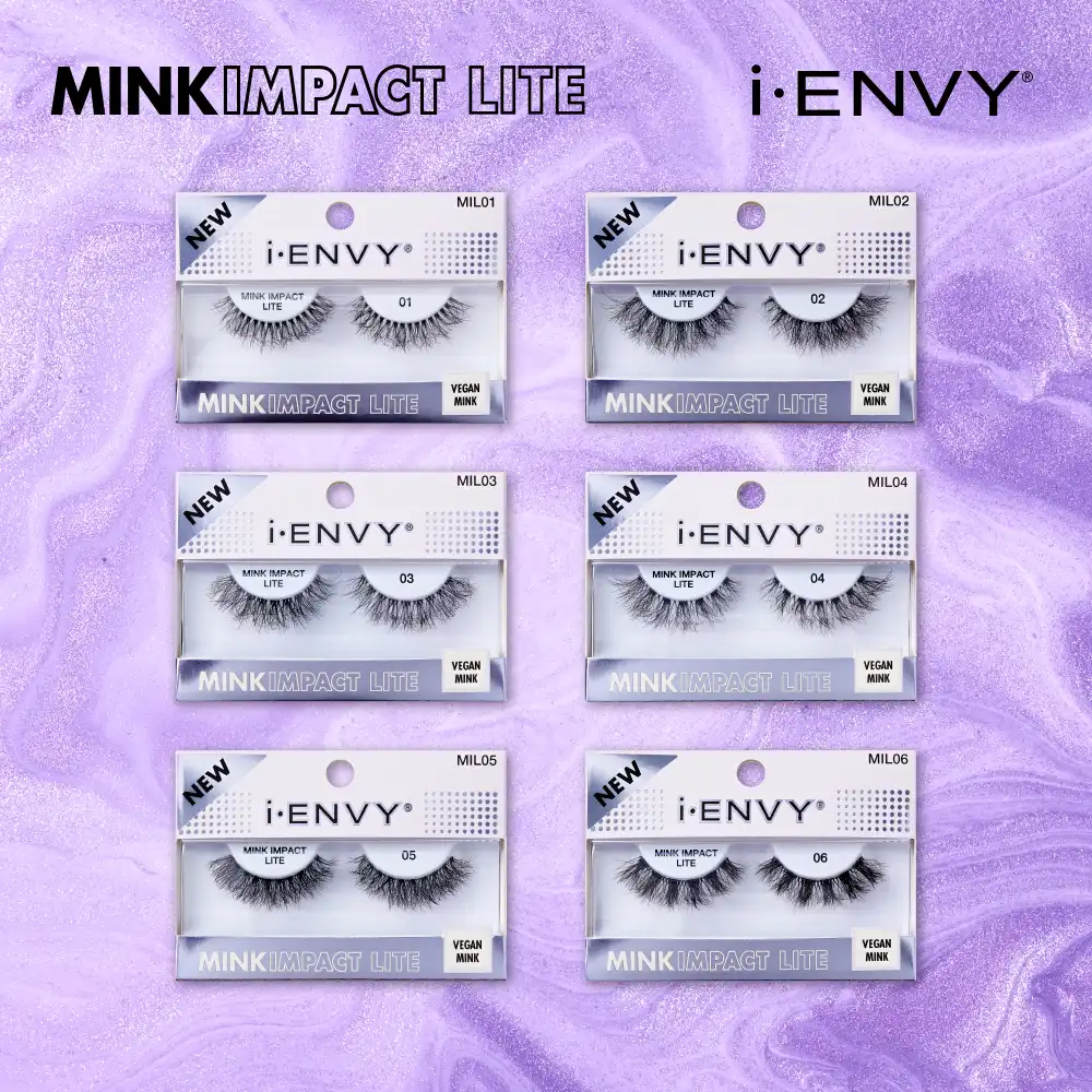 I-ENVY Mink Impact Lite Clear Band Vegan Faux Mink Strip Lash - Image 6