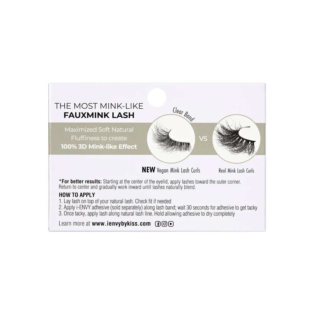 I-ENVY Mink Impact Lite Clear Band Vegan Faux Mink Strip Lash - Image 76