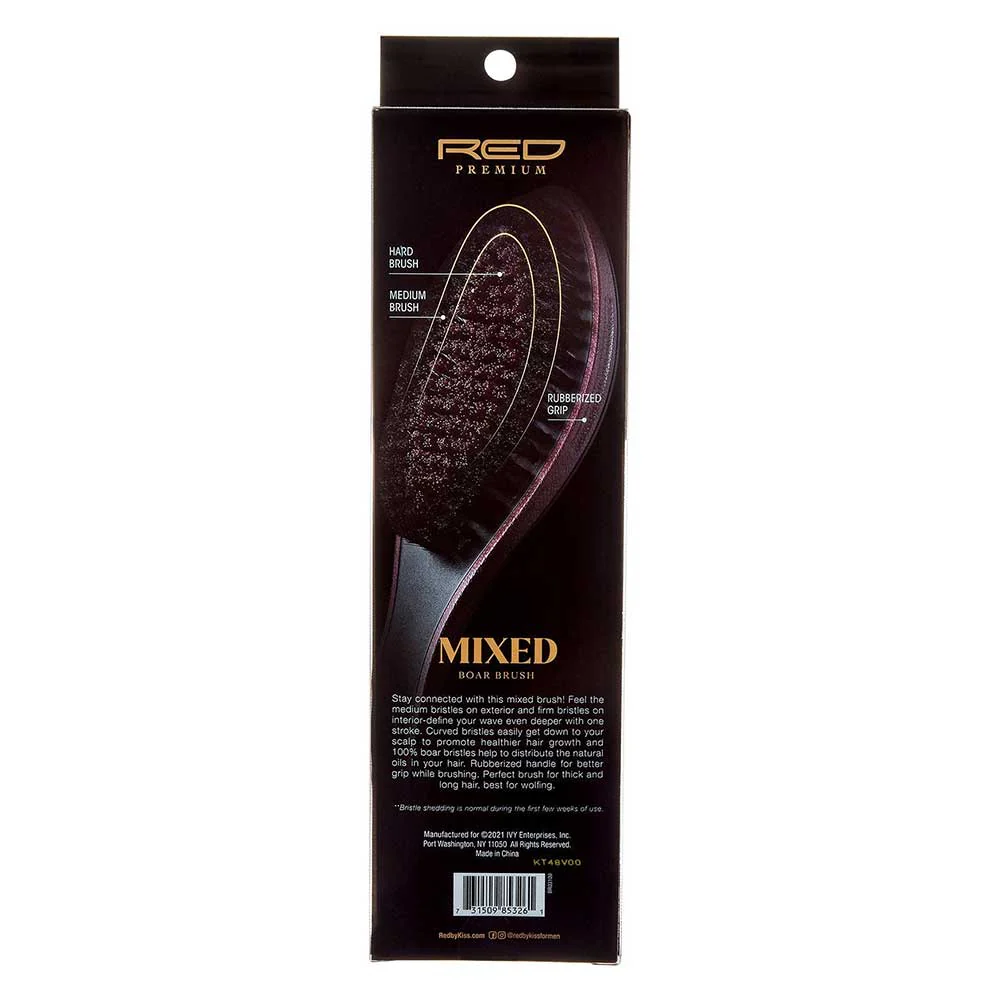 RED by KISS Mixed Boar Brush Medium & Hard Bristles - Image 3