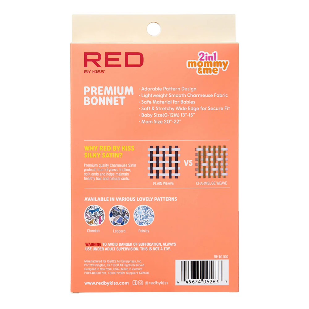 RED by KISS Mommy & Me Satin Bonnet - Image 14