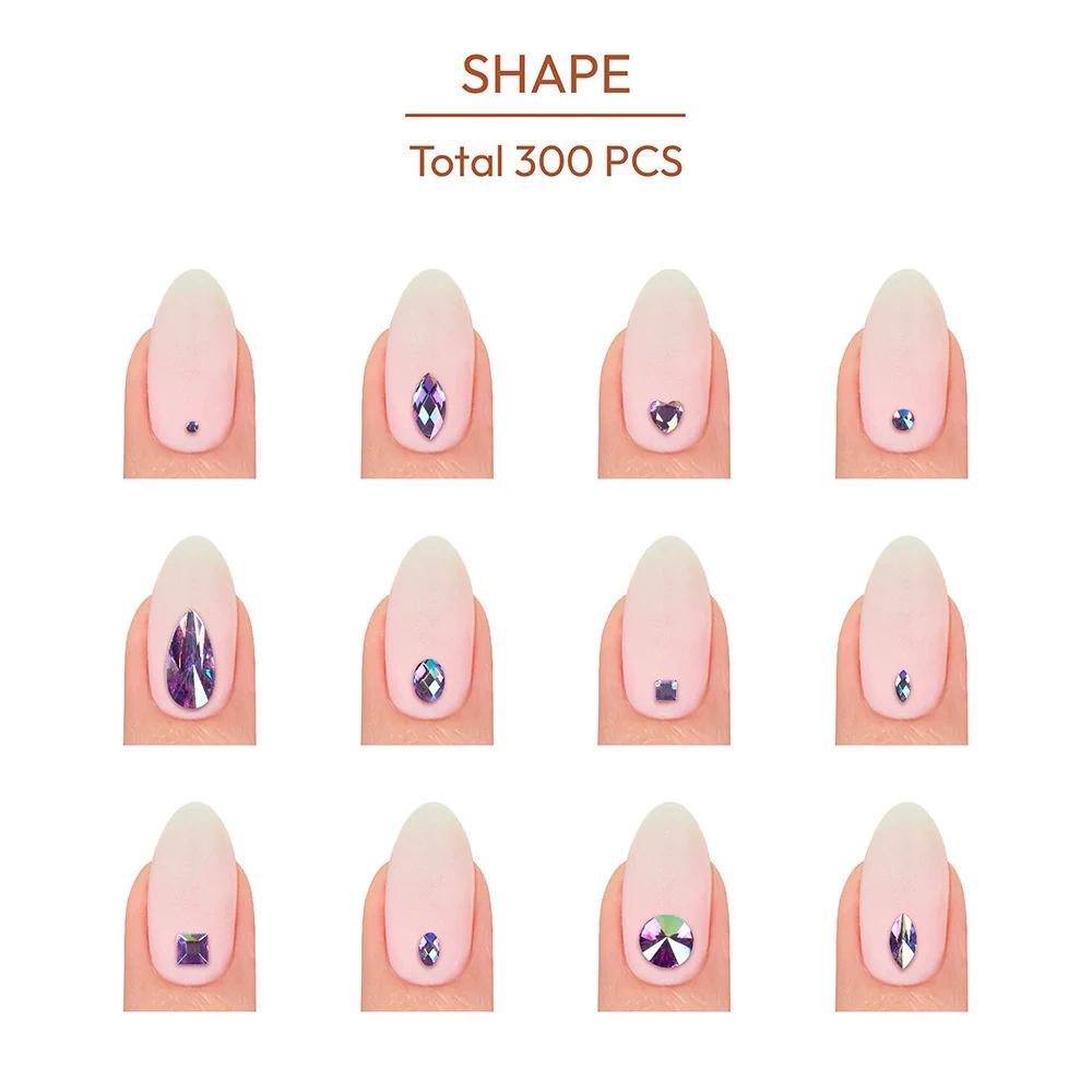 Gold Finger Multishape AB Rhinestones - Image 22