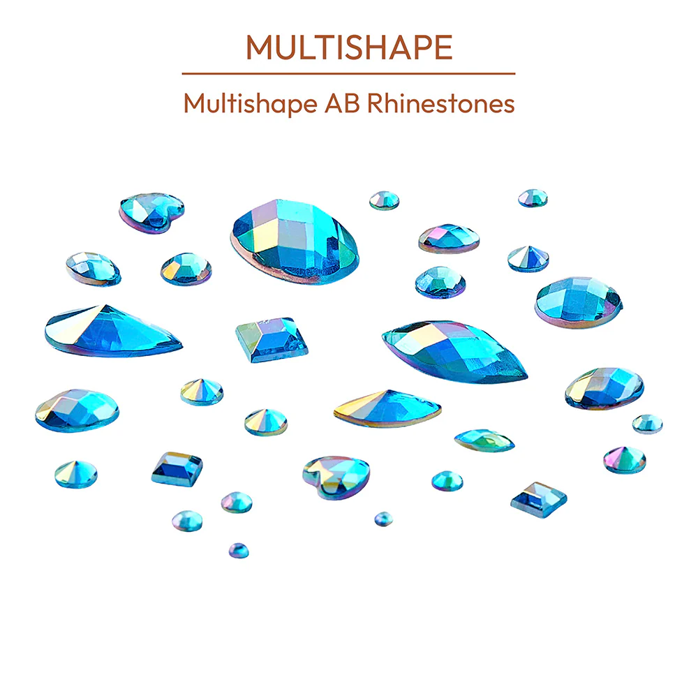 Gold Finger Multishape AB Rhinestones - Image 41