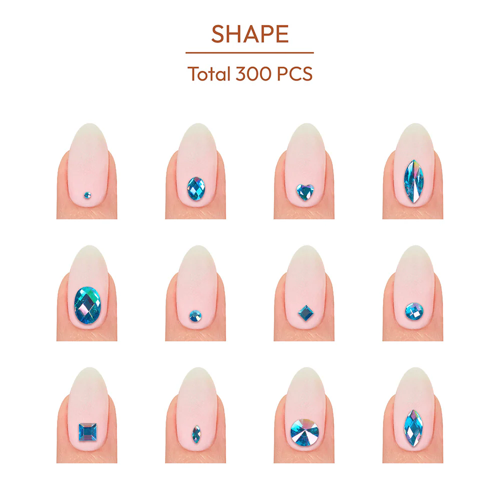 Gold Finger Multishape AB Rhinestones - Image 42