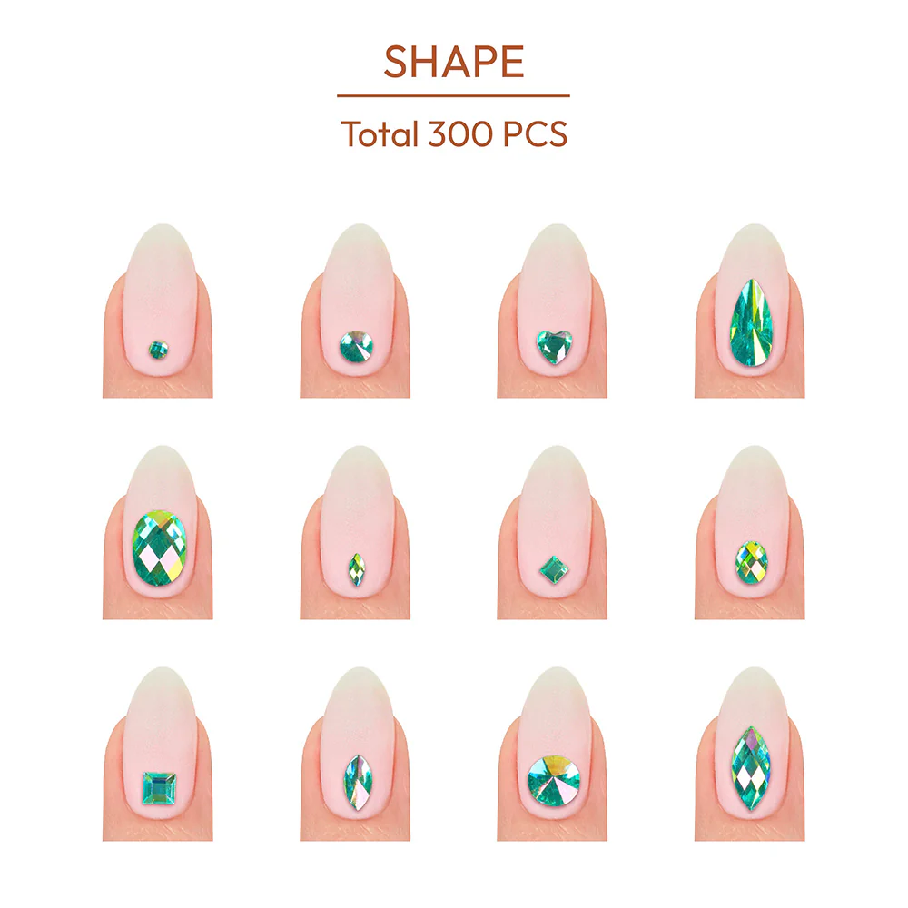 Gold Finger Multishape AB Rhinestones - Image 52