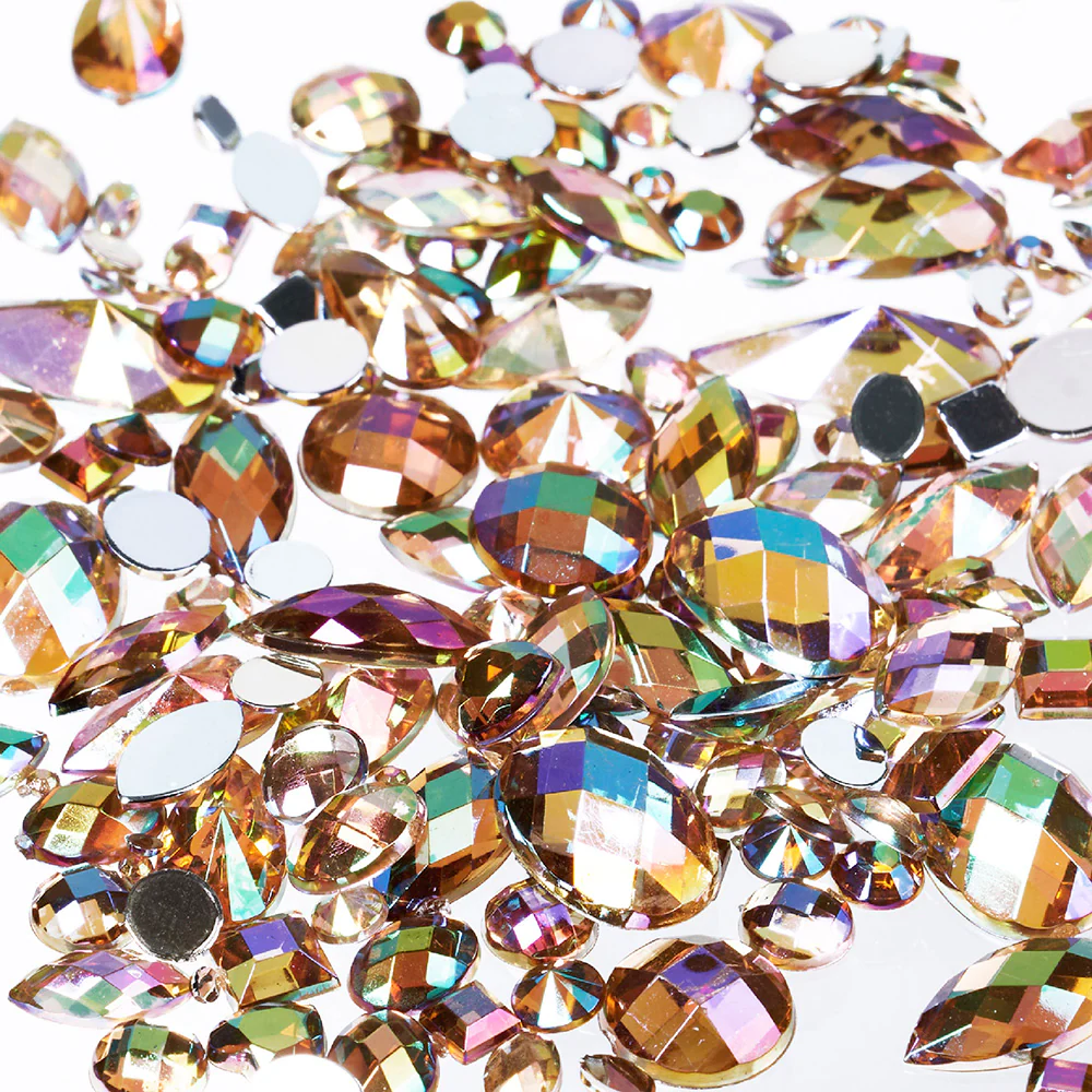 Gold Finger Multishape AB Rhinestones - Image 7