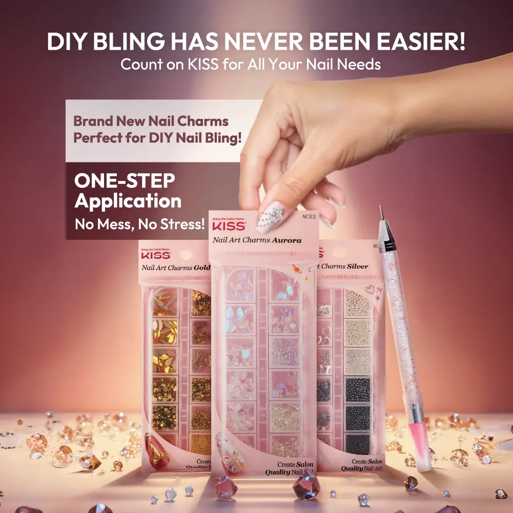 KISS Nail Art Charms Kit – 3D Nail Decorations & Charms for Gel, Acrylic & Press-On Nails - Image 14