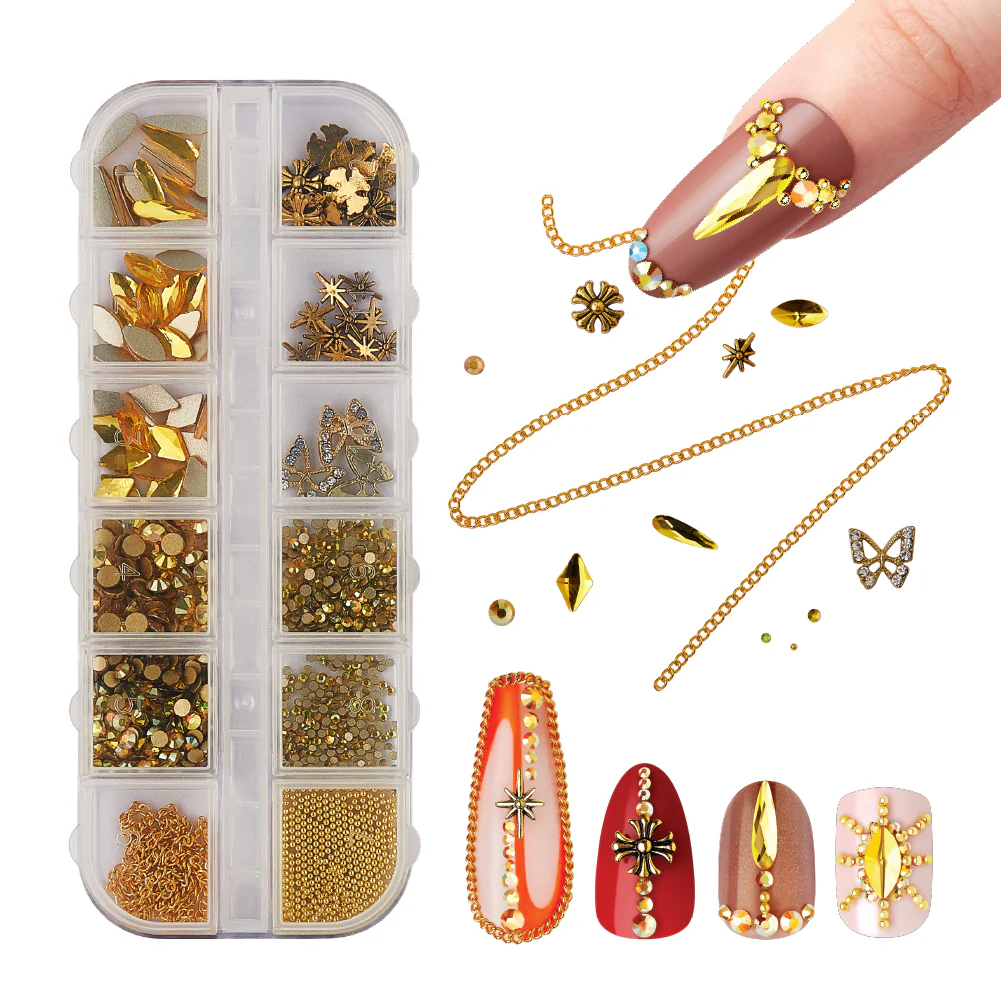 KISS Nail Art Charms Kit – 3D Nail Decorations & Charms for Gel, Acrylic & Press-On Nails - Image 2