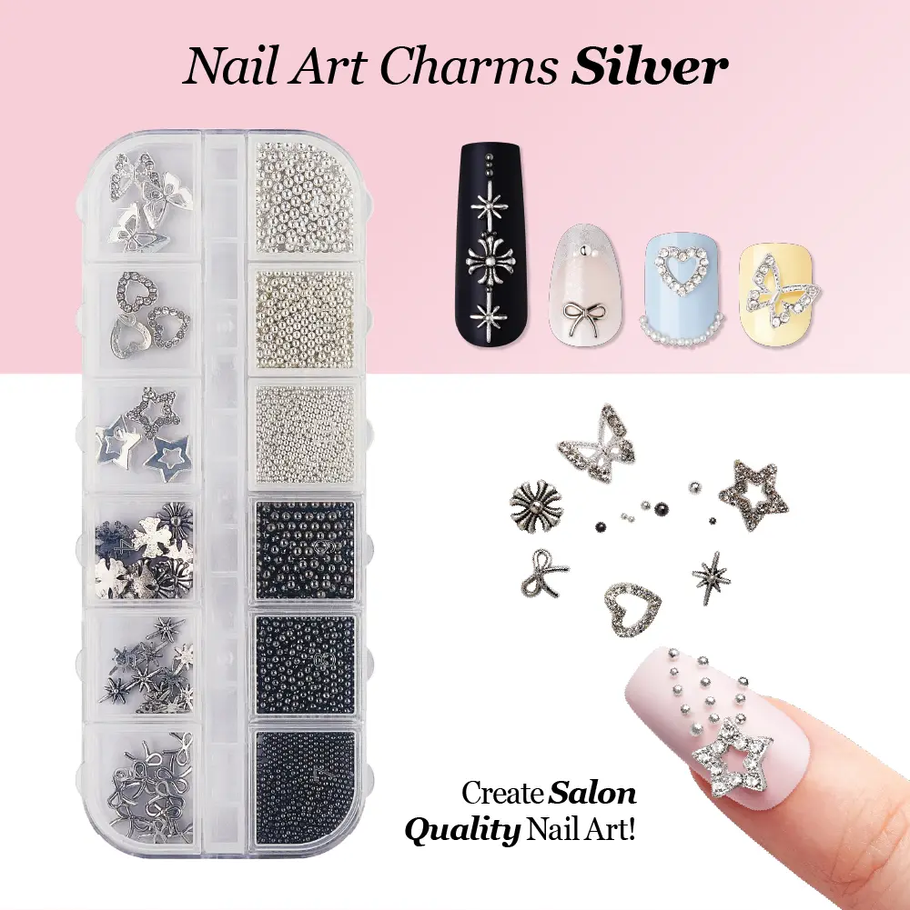 KISS Nail Art Charms Kit – 3D Nail Decorations & Charms for Gel, Acrylic & Press-On Nails - Image 4