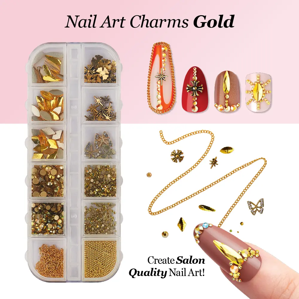 KISS Nail Art Charms Kit – 3D Nail Decorations & Charms for Gel, Acrylic & Press-On Nails - Image 5