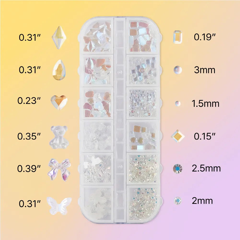 KISS Nail Art Charms Kit – 3D Nail Decorations & Charms for Gel, Acrylic & Press-On Nails - Image 9