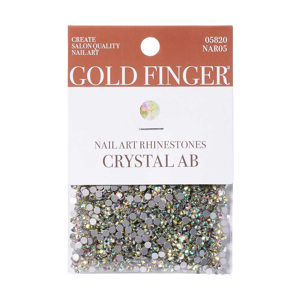 Gold Finger Nail Art Rhinestones - Image 10