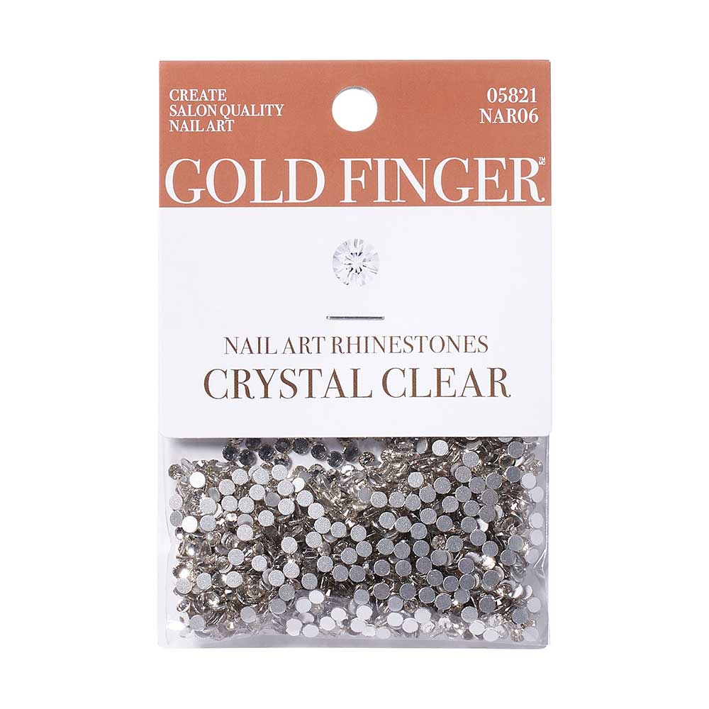 Gold Finger Nail Art Rhinestones - Image 12