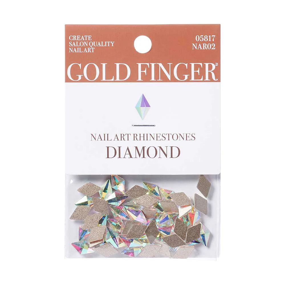 Gold Finger Nail Art Rhinestones - Image 4