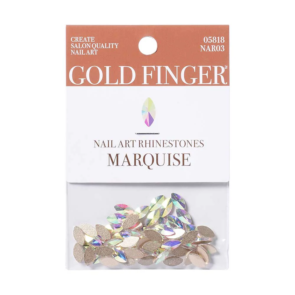 Gold Finger Nail Art Rhinestones - Image 6