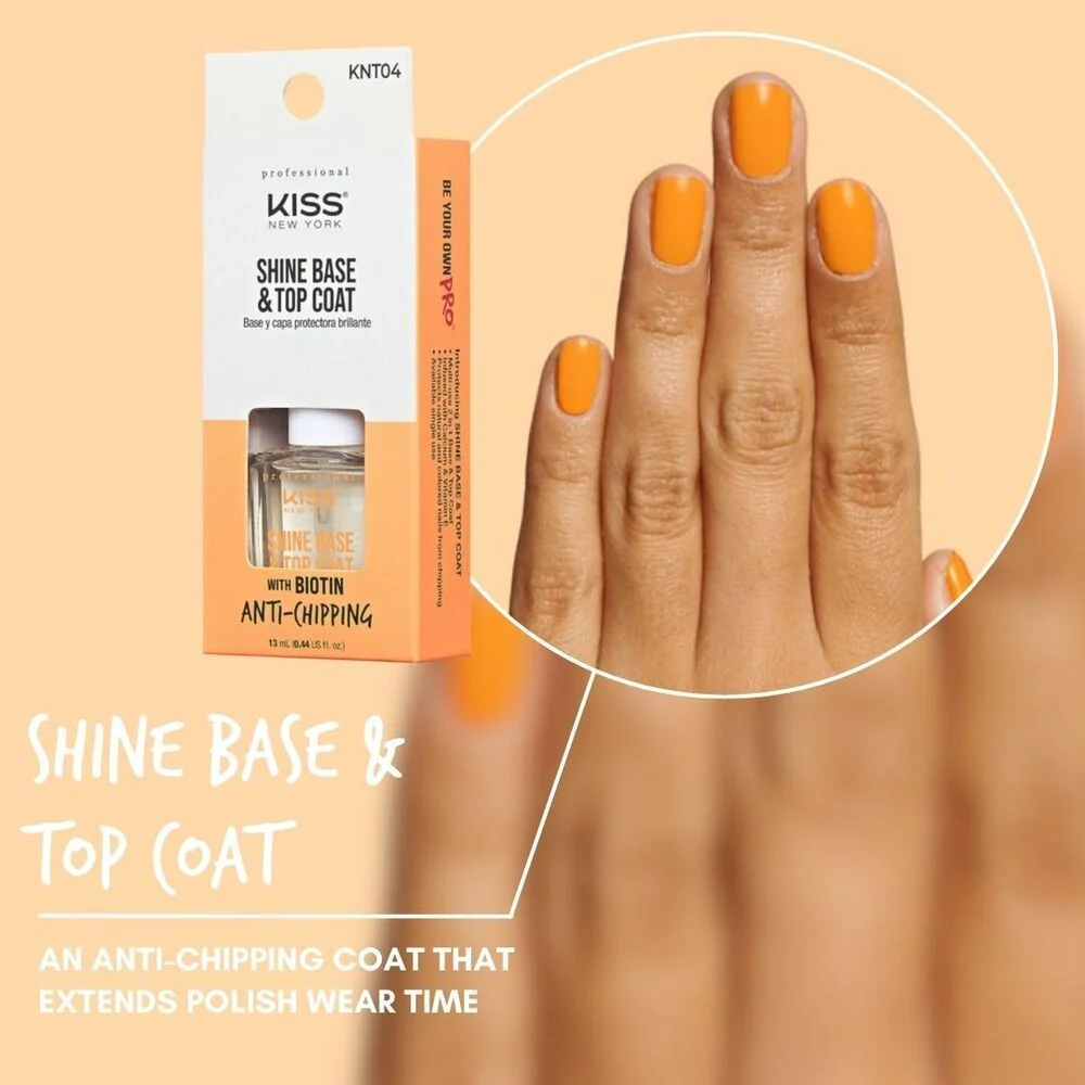 Kiss New York Nail Treatment - Glass Shine Base & Top Coat - Image 2