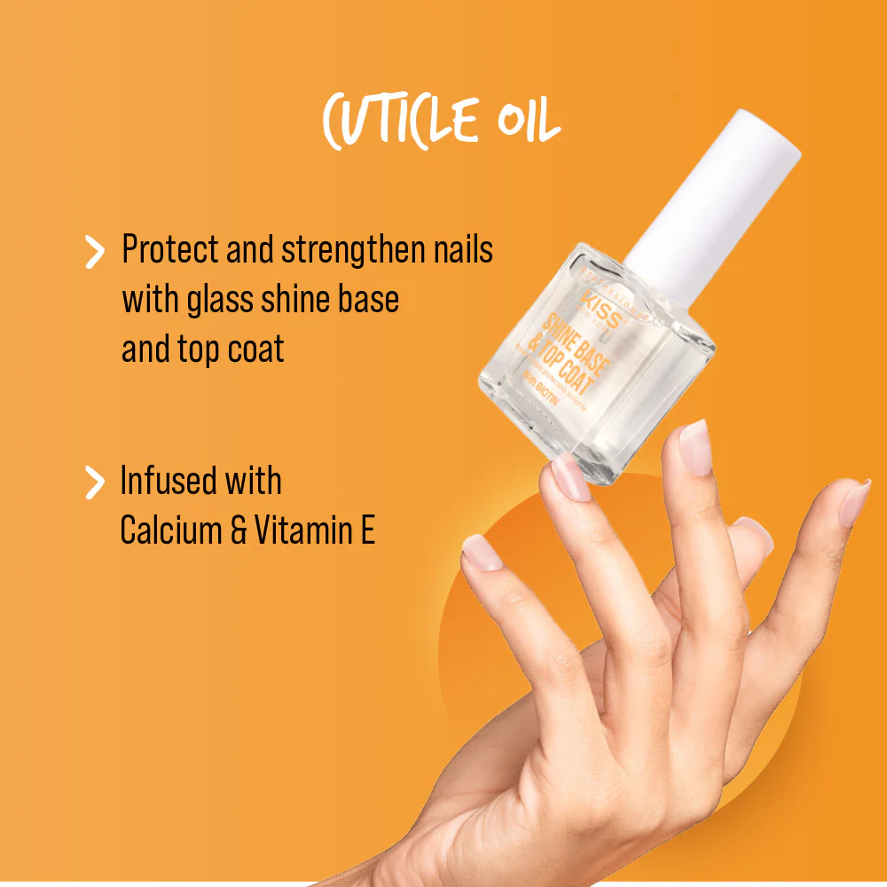 Kiss New York Nail Treatment - Glass Shine Base & Top Coat - Image 3