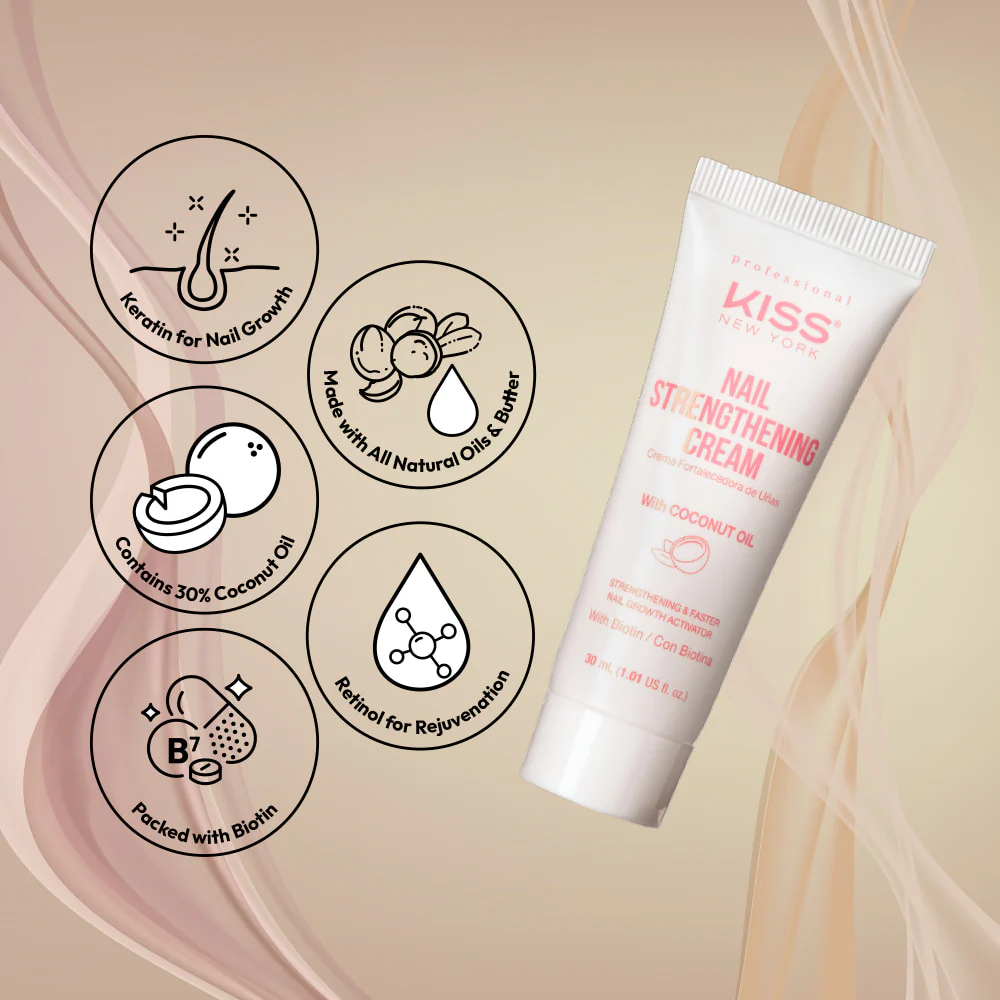 Kiss New York Nail Treatment - Nail Strengthener Cream - Image 3