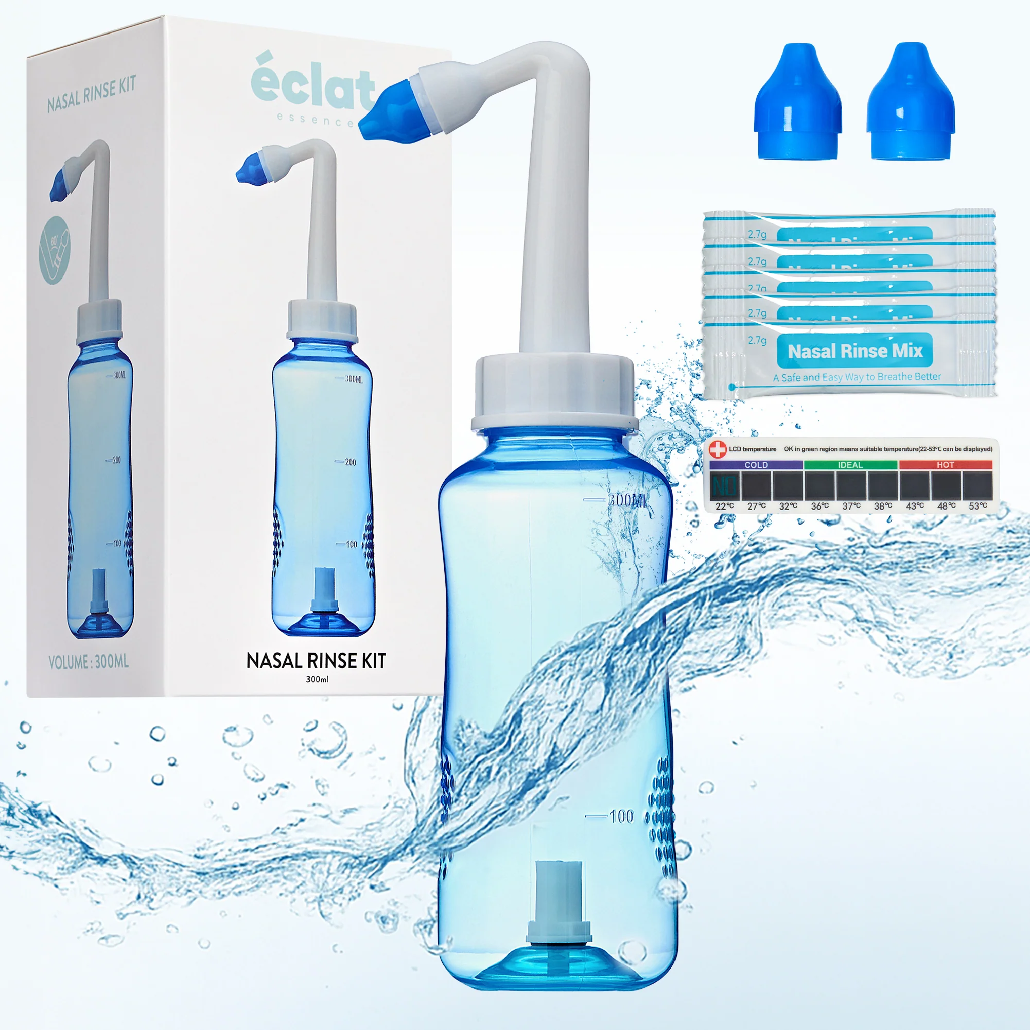 éclat Nasal Rinse Kit – Gentle Pressure Nasal Irrigation with Smart Flow Control - Image 27