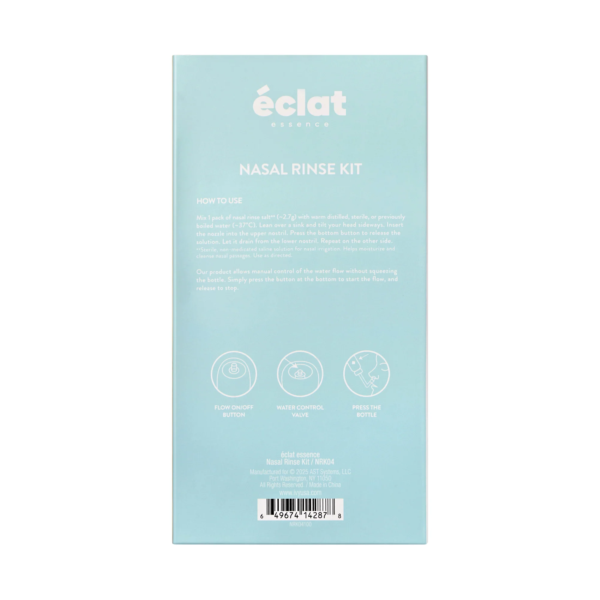éclat Nasal Rinse Kit – Gentle Pressure Nasal Irrigation with Smart Flow Control - Image 35