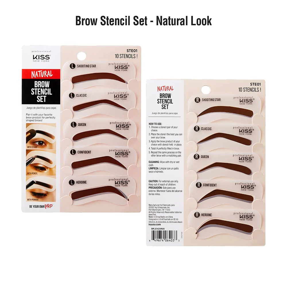 Kiss New York Natural Brow Stencil Set - Image 2