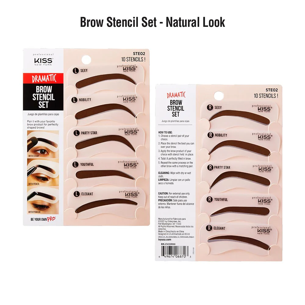 Kiss New York Natural Brow Stencil Set - Image 6
