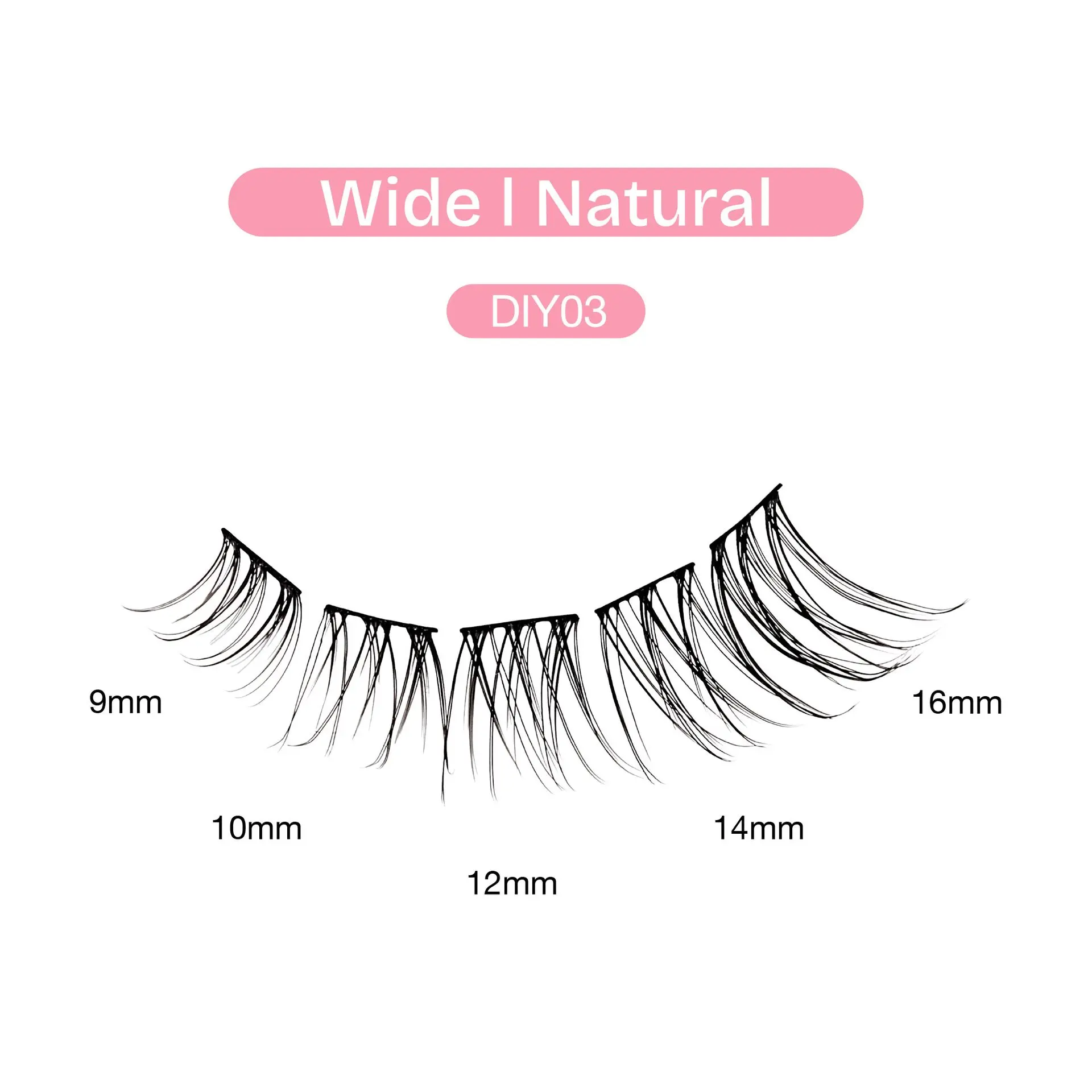 Broadway Natural DIY Cluster Lashes - Customizable Lash Extensions (70-140pcs) - Image 17
