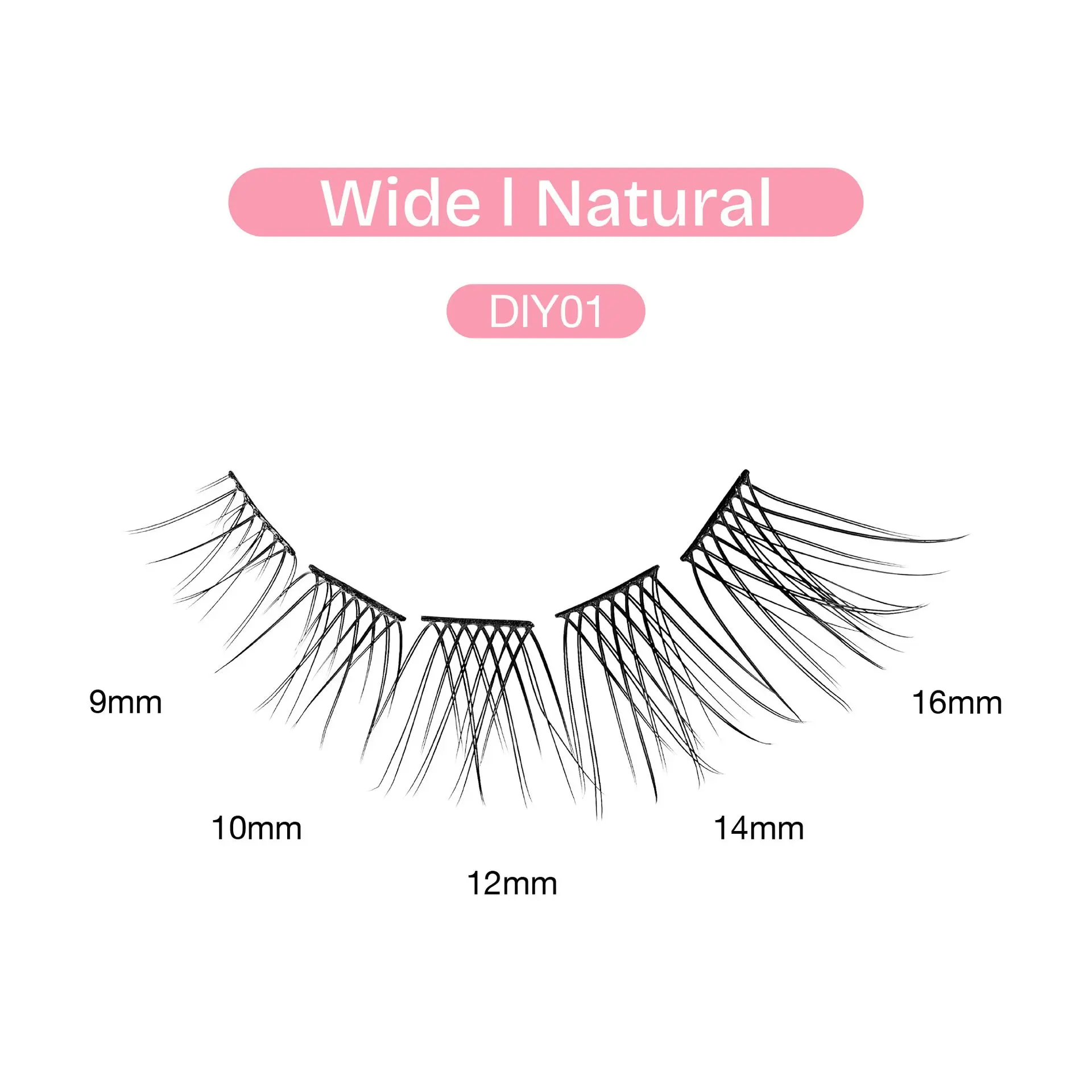 Broadway Natural DIY Cluster Lashes - Customizable Lash Extensions (70-140pcs) - Image 2