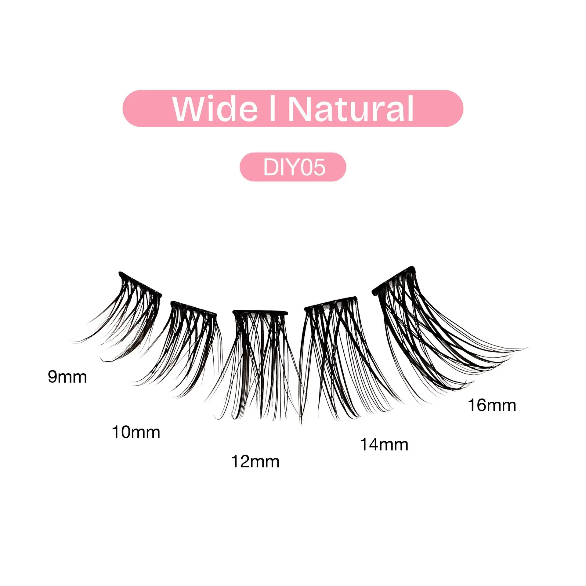 Broadway Natural DIY Cluster Lashes - Customizable Lash Extensions (70-140pcs) - Image 32