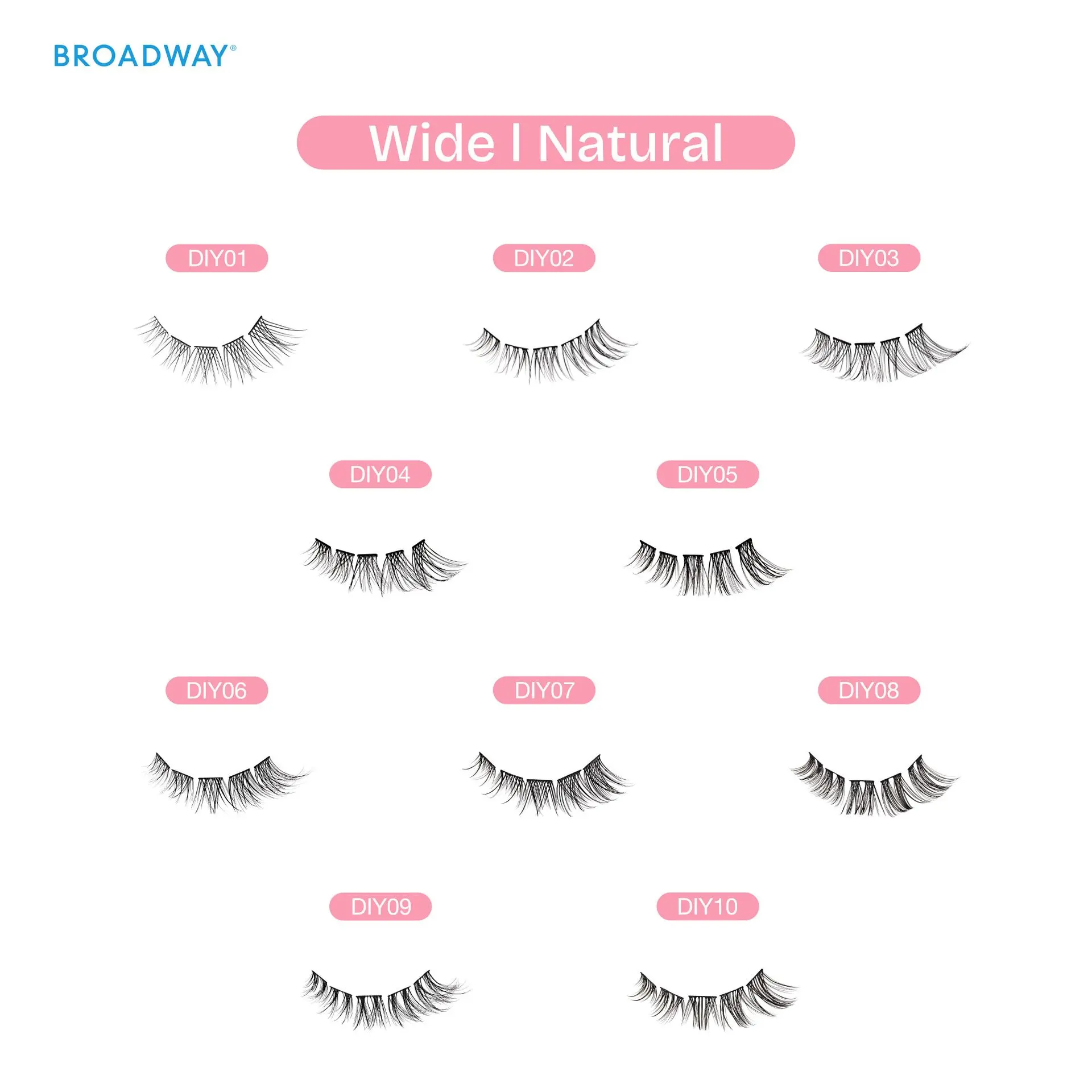 Broadway Natural DIY Cluster Lashes - Customizable Lash Extensions (70-140pcs) - Image 33