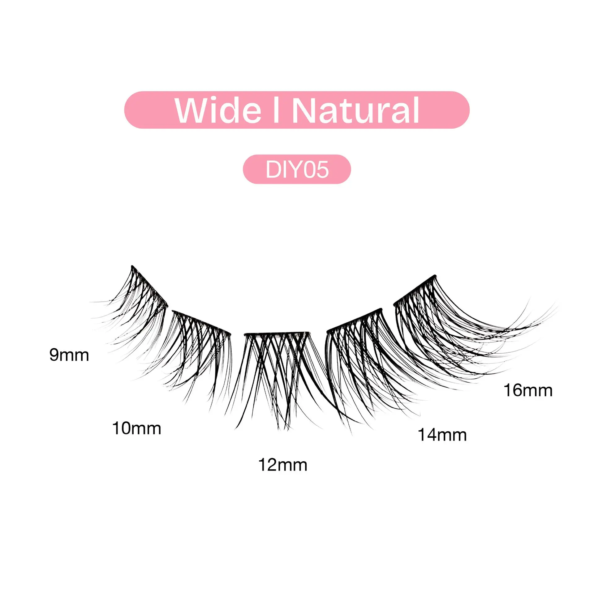 Broadway Natural DIY Cluster Lashes - Customizable Lash Extensions (70-140pcs) - Image 39