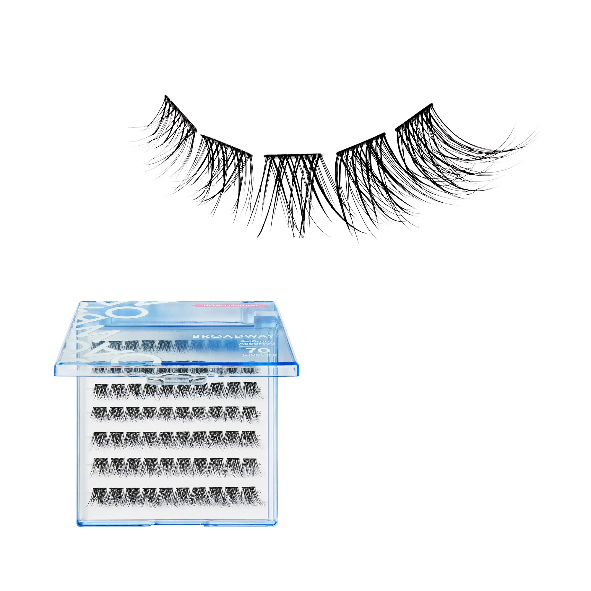 Broadway Natural DIY Cluster Lashes - Customizable Lash Extensions (70-140pcs) - Image 44