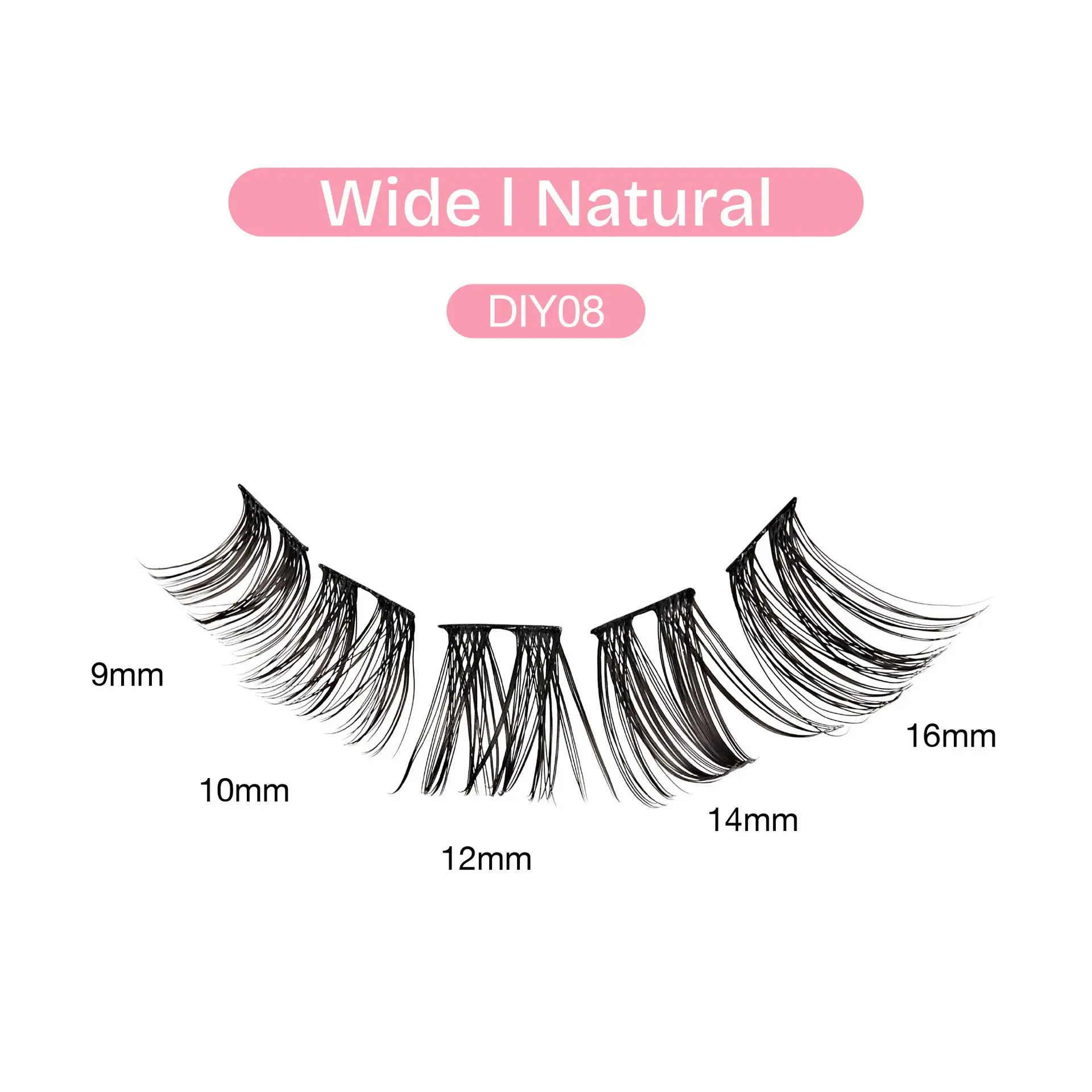 Broadway Natural DIY Cluster Lashes - Customizable Lash Extensions (70-140pcs) - Image 53