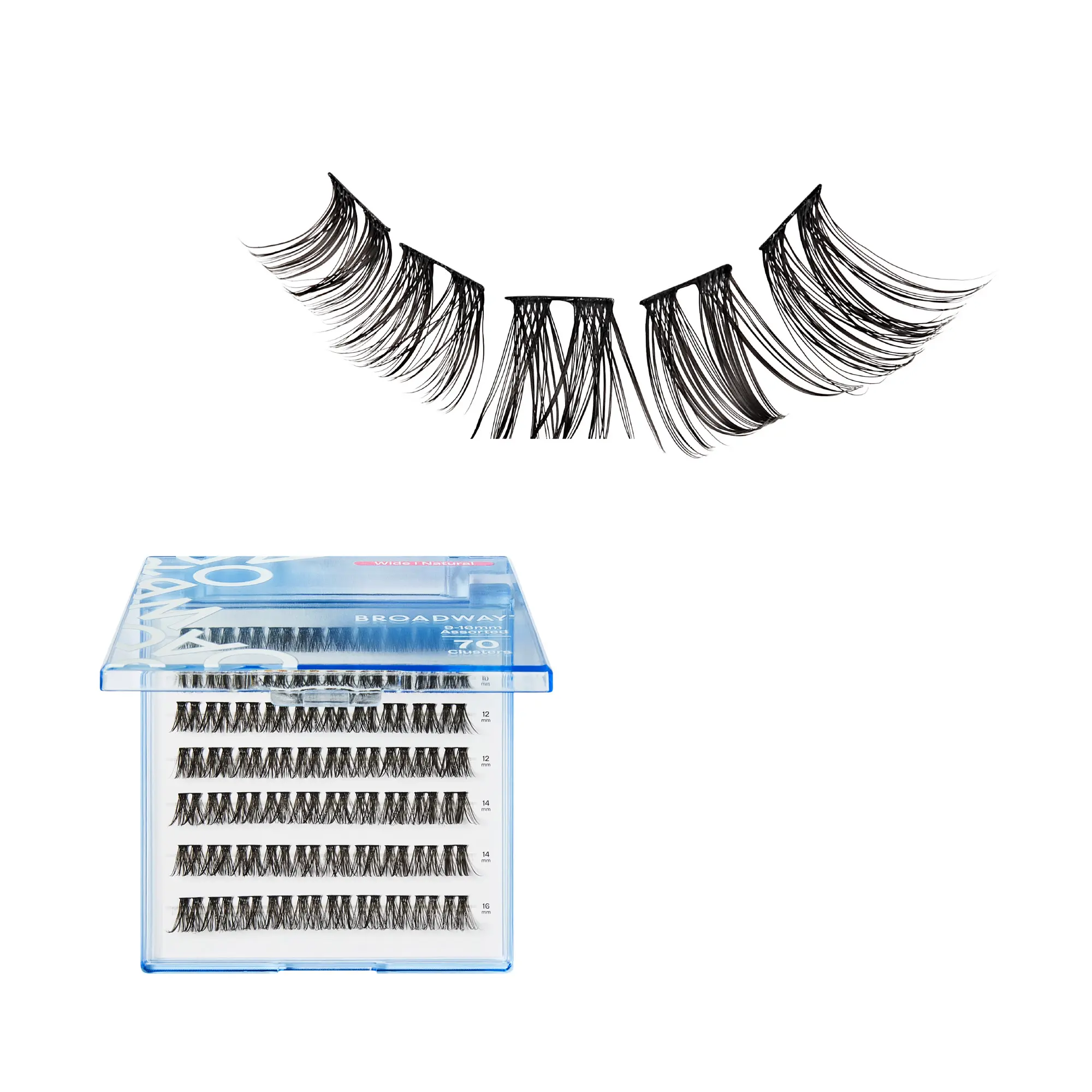 Broadway Natural DIY Cluster Lashes - Customizable Lash Extensions (70-140pcs) - Image 58