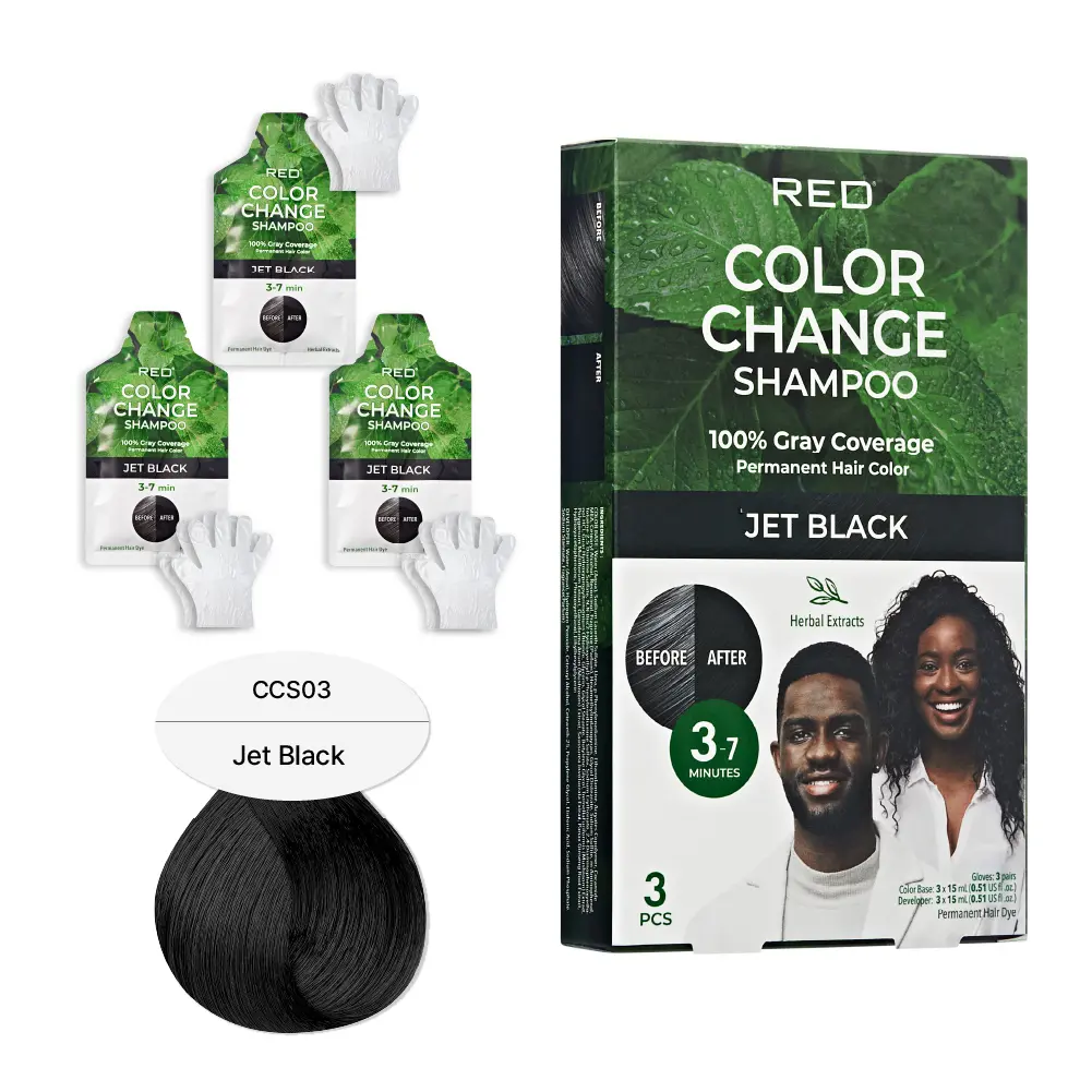 RED by KISS Natural Herbal Color Change Shampoo - Permanent Hair Dye with Herbal Extracts, 100% Gray Coverage in 7-10 Minutes - Image 10