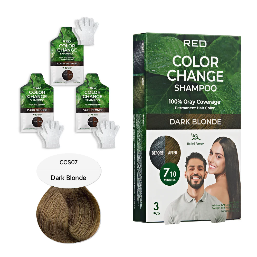 RED by KISS Natural Herbal Color Change Shampoo - Permanent Hair Dye with Herbal Extracts, 100% Gray Coverage in 7-10 Minutes - Image 14