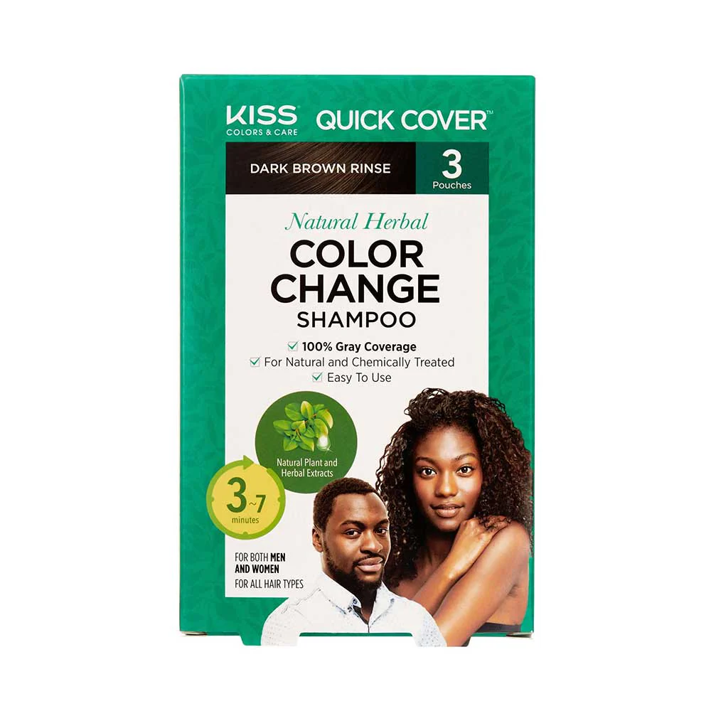 RED by KISS Natural Herbal Color Change Shampoo - Permanent Hair Dye with Herbal Extracts, 100% Gray Coverage in 7-10 Minutes - Image 2