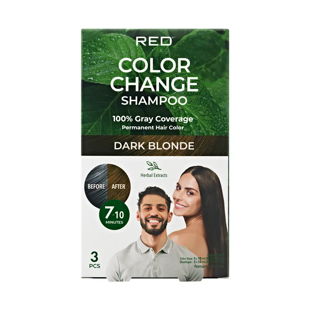 RED by KISS Natural Herbal Color Change Shampoo - Permanent Hair Dye with Herbal Extracts, 100% Gray Coverage in 7-10 Minutes - Image 7