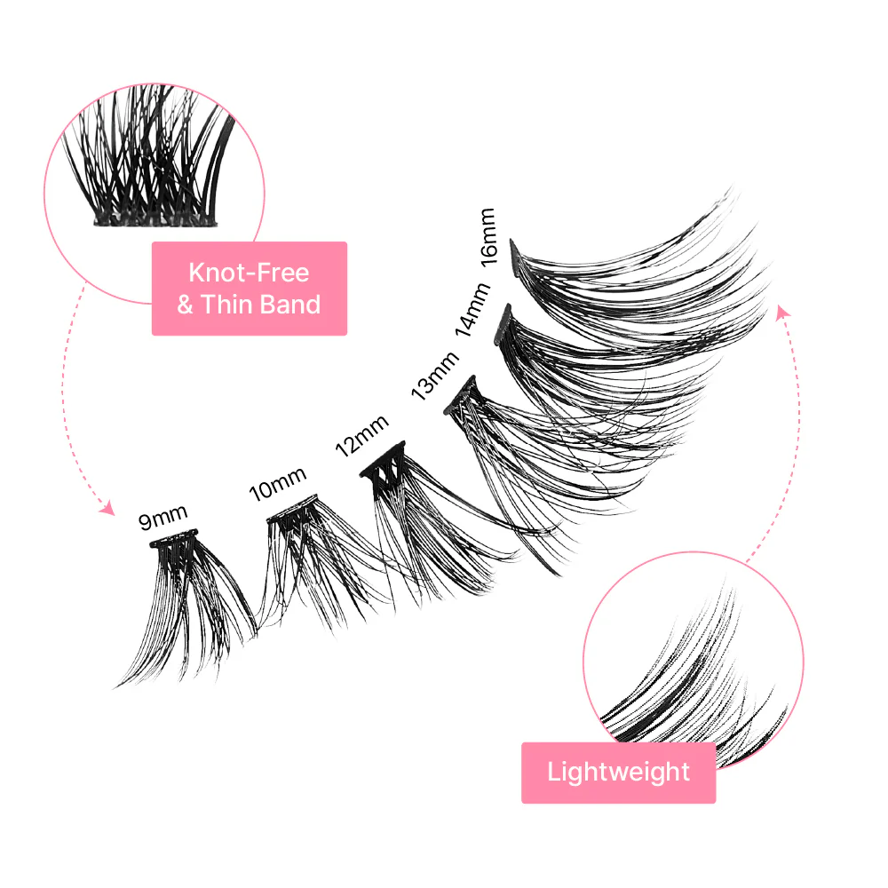 Vie Vie Natural Wispy Narrow Cluster Lashes 120pcs - Image 20